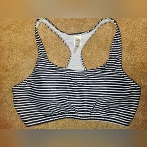 Womens Blue and white swim suit top With Padding Size Large